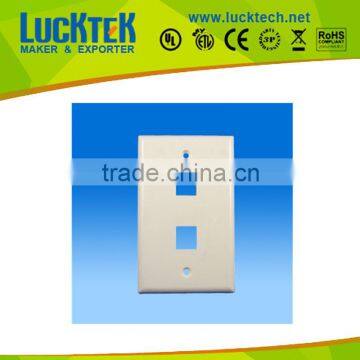 Blank faceplate, dual port blank wallplate