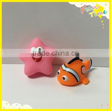 Ocean animal bath toy pink star fish orange clown fish cute baby toy