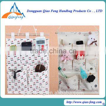 Printed Cotton Wall Hanging Bag Of Three Pockets Of Six Pockets photo-2