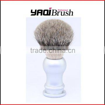 Matte Chrome color Badger Hair Shaving Brush