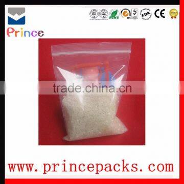 plastic packing with zipper lock/hdpe t-shirt plastic bag