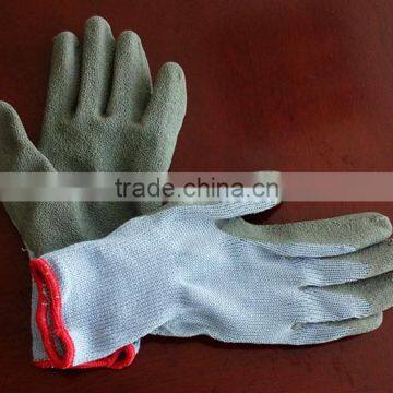 rubber coated cotton glove