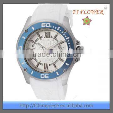 FS FLOWER - Unisex Fashion Good Quality White Silicone Band Watches