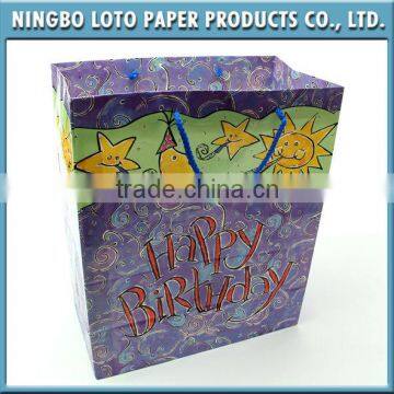 Original Happy Birthday Decorative Paper Bag with Handle