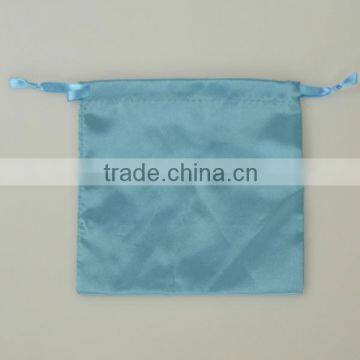 Custom Professional satin hair extension packaging bags with ribbon drawstring and custom Logo