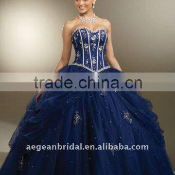 Top beautiful sweetheart neckline organza ball gown quinceanera dress with beaded bodice XZ-pd1263