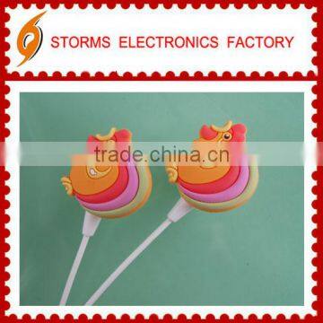 Big sale lovely Rooster animal earphone&eabud for promotion for fm radio