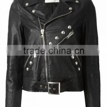 Men Brando PUNK STUDD STEAMPUNK JACKET FEATHER GOTH GENUINE LEATHER