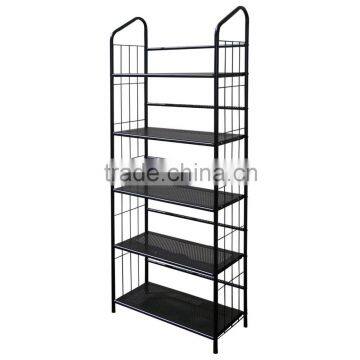 Durable Black Metal Book Shelf