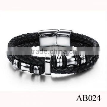 Classic Bracelet Jewelry For Men /Bio Magnetic Leather Bracelet Price photo-4