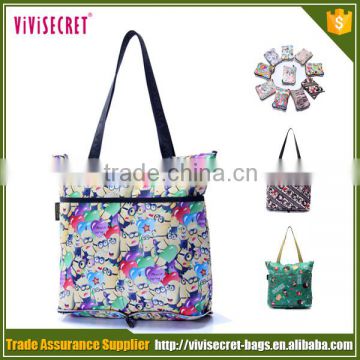 2016 Christmas promotion bag printing nylon quilted tote bag on for sale