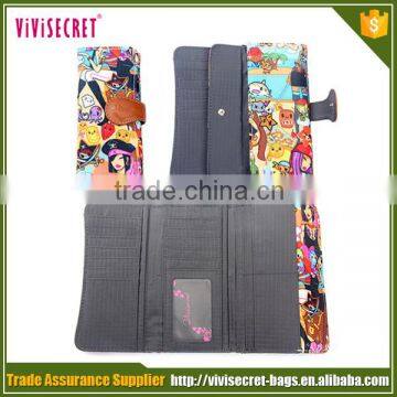 Wholesale stylish young girls folding nylon wallet