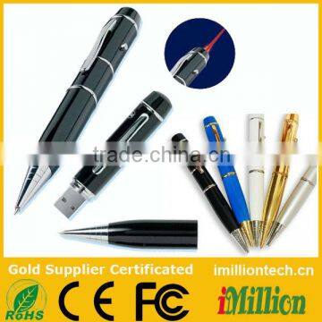 customized logo usb flash drive laser pointer with LED ball pen