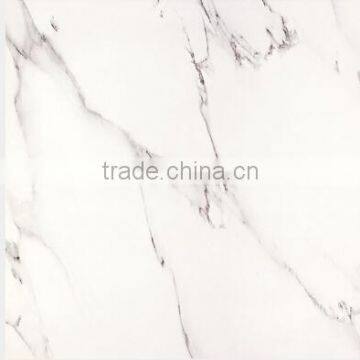 White marble design with black veins full polished glazed tile from China manufacture