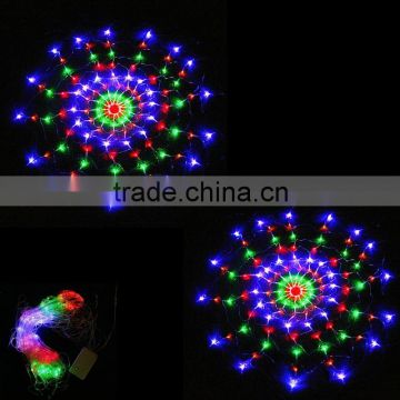 New Arrival 120 LEDs For christmas Wedding party Holiday decoration Colorful Spider LED Net light