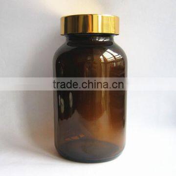 250ml Amber wide mouth glass bottle for Tablet