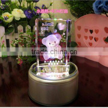 2016 Hot Sale Engraved House Model Crystal Cube With Bare photo-3
