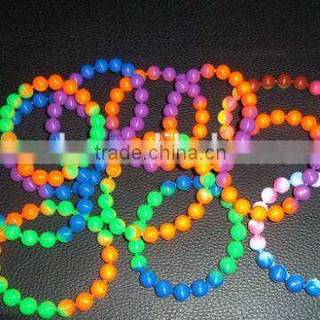 Fashion Transparent Silicone Charm Bead Bracelet