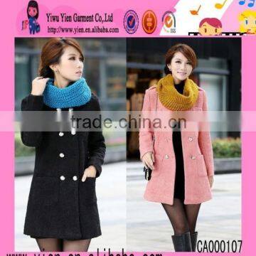 China Style Newest Fashion Autumn Winter Coat Hot Sale Casual Elegant Woolen Cloth Coat
