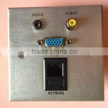 WALL PLATE VGA Female & audio video RJ45 Female netwok Face plate and wall socket