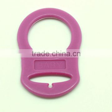 Colorful transperant or solid colors high quality pacifier holder ring