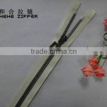 10#intensified Zipper, Two Way Open End, Shiny Black Nickel Teeth photo-6