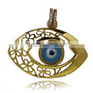 Hotsale In Indian 21k Solid Gold Charming Eye Pendant,Fast Delivery,High Quality QP125