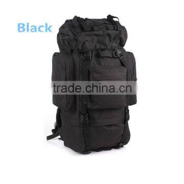 black military tactical backpack