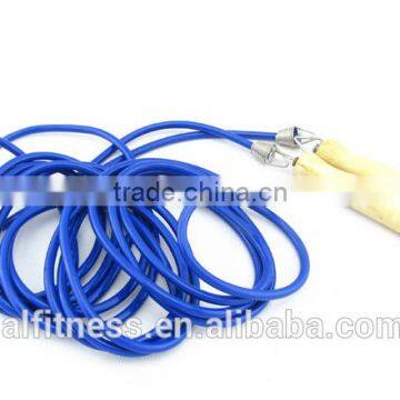 High Quality Wooden Handle Rubber Jumping Skipping Ropes Auto Counting Fitness Equipment