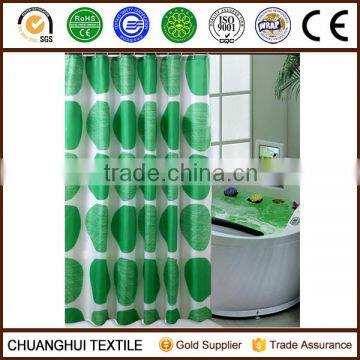 180cm*180cm printed green circle shower curtain for home