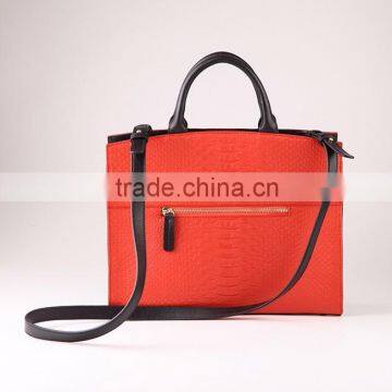 5157-Women Gender PAPARAZZI Design Elegant Lady Snake Skin Split Leather Bags photo-3