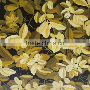 Canvas leaves oil painting