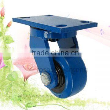 4-8 Inch Heavy Duty Top Plate Rubber Trolley Industrial Casters