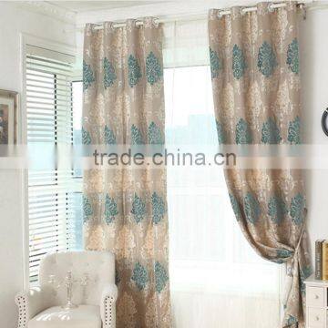 2016 European style polyester jacquard living room luxury curtain customized size luxury curtain