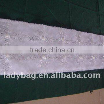 organza embroidered table runner