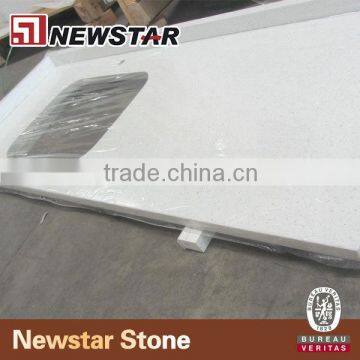 Newstar produce white quartz countertop solid stone