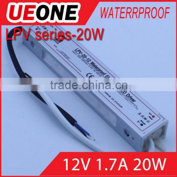 20w 12v waterproof IP67 switch power supply of lpv-20-12