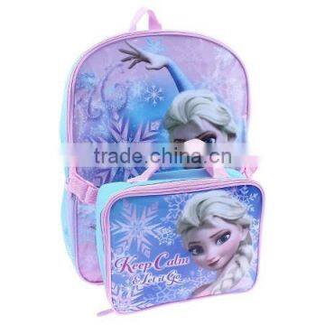 16" Keep Calm and Let it Go Kids Backpack with Lunch Kit