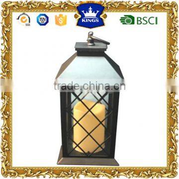 Black hot selling Plastic Diamond Flameless Led Candle Lantern