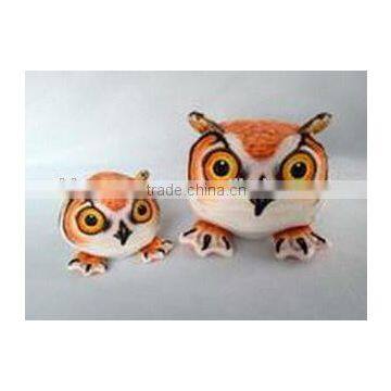 promotional gift plush toy owl with beans 3 D printing plush owl earthbag small size stuffed plush earthbag with beans