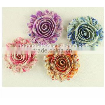 High Quality Shabby Chiffon flowers Rosette Trim for Wholesale