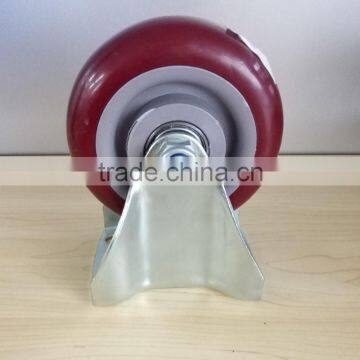 JY-401|4 Inch Fixed Industrial Wheel|Hand Trolley Fixed Caster|Heavy Duty Industry PU Wheel photo-4