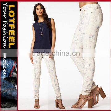 Top quality Abstract women Skinny Jeans pants (LOTX158)