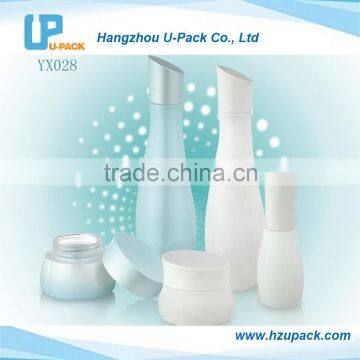 Special size lovely packaging glass cosmetic lotion bottle and jar