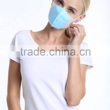 Ecoma 2016 New Product Antiviral Three-dimensional Face Masks With Earloop, Latex Free, Blue