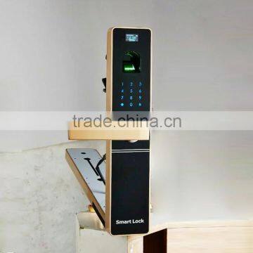 Fingerprint and IC/ID Password Unlock Access Stainless Steel & Zin-alloy Smart Lock