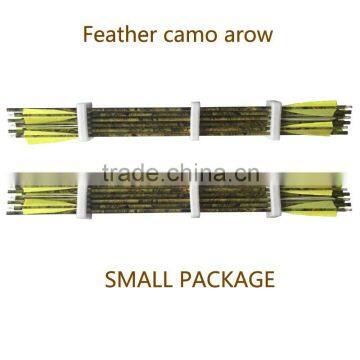 31" Camo carbon turkey feather arrow for compound bow and carbon arrow