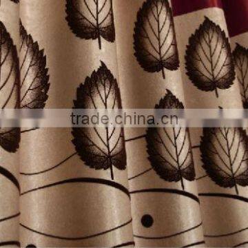 Luxury gold leaf flocking blackout fabric for sale from China