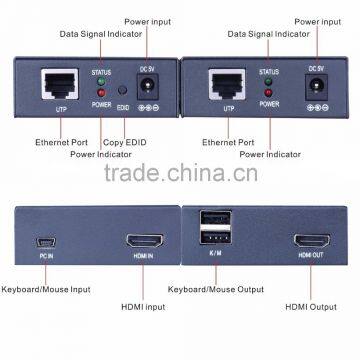 Support Copy EDID and KVM/usb Function 3D Hdmi Transmitter Extender 60m Over Cat6 photo-3