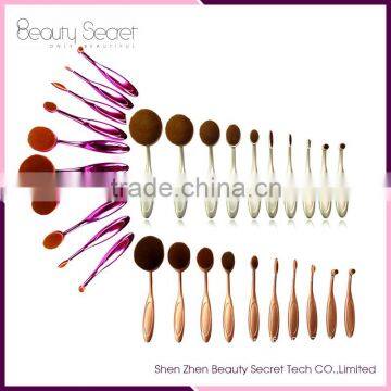 Bent single toothbrush makeup brush set for cosmetic